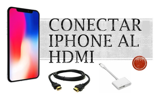 CABLE ADAPTADOR HDMI DOCK PARA IPHONE IPAD PANTALLA PELICULA ESPEJO TV  TELEVISION