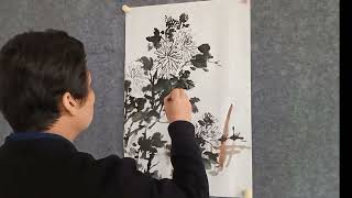 写意四君子梅兰竹菊——菊花篇 Freehand four gentleman plum orchid bamboo chrysanthemum