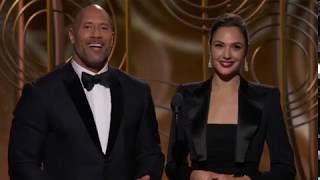 Dwayne Johnson & Gal Gadot present at 75th Golden Globe Awards