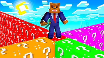 1v1v1v1 Lucky Block Walls Challenge in Minecraft