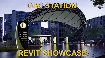 Gas station SLOVNAFT SHOWCASE - created in Revit and Enscape