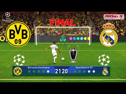 BORUSSIA DORTMUND Vs REAL MADRID Penalty Shootout Champions League 2024 Final PES Gameplay