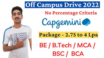Capgemini Off Campus Drive 2022 | Capgemini  Recruitment 2022| Capgemini Hiring 2021 2022 Freshers