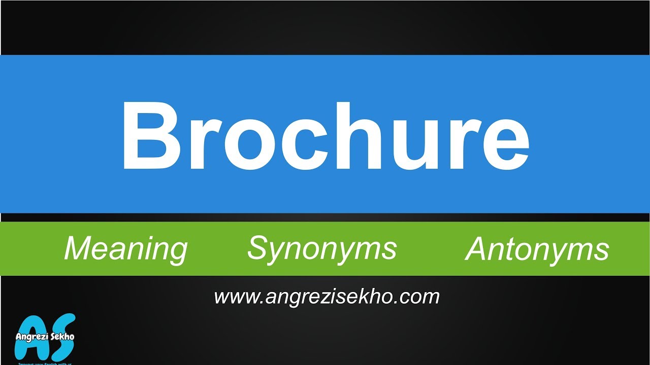 Brochure Meaning In English Urdu Hindi Synonyms Of Brochure Antonyms 