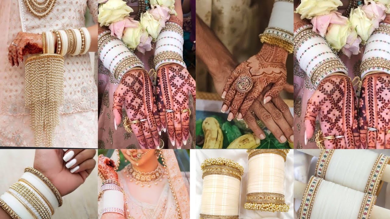 Top 25+ White bridal Chura design collections ll 2022 / new white 🤍 chura