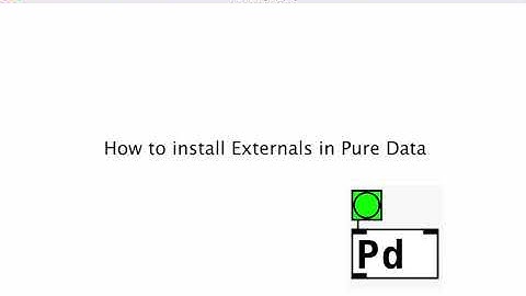 How to install Externals in Pure Data