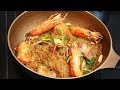 กุ้งอบวุ้นเส้นในกระทะ Baked giant freshwater prawn Cellophane noodles in a pan l กินได้อร่อยด้วย