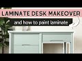 Laminate Desk Makeover | How to Chalk Paint Laminate Furniture | Thrifted Furniture Flip