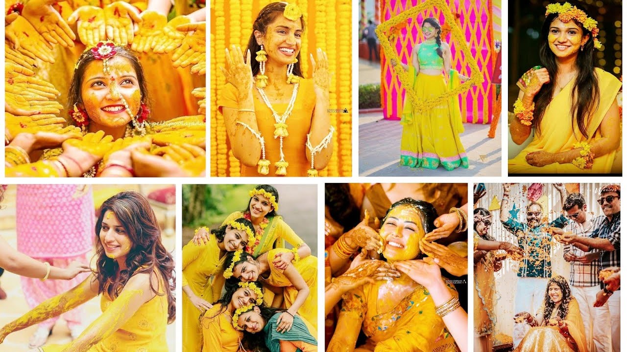 Haldi photo poses for girls ll Haldi photography ideas for girls.