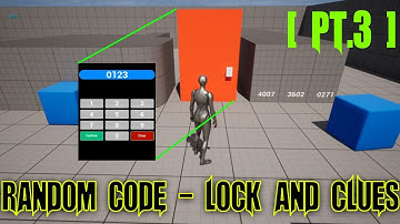 Unreal Engine - How to make Randomized Code Locked Siding Door with Hidden Clues [PT3]Code Gen/Check