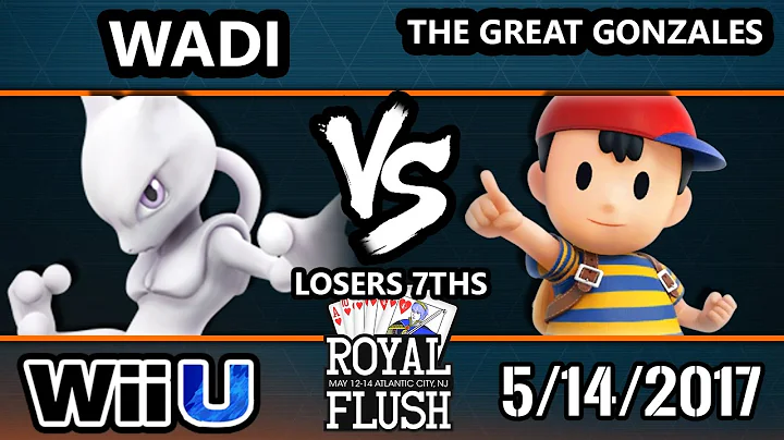 Royal Flush SSB4 - The Great Gonzales (Ness) vs. Wadi (Mewtwo, Rob) - Smash 4 -  Smash Wii U