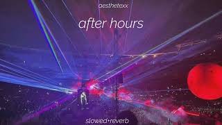 after hours - slowed reverb - The Weeknd