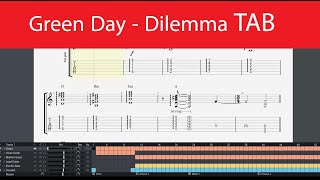 Green Day - Dilemma Guitar TAB(Drop D)