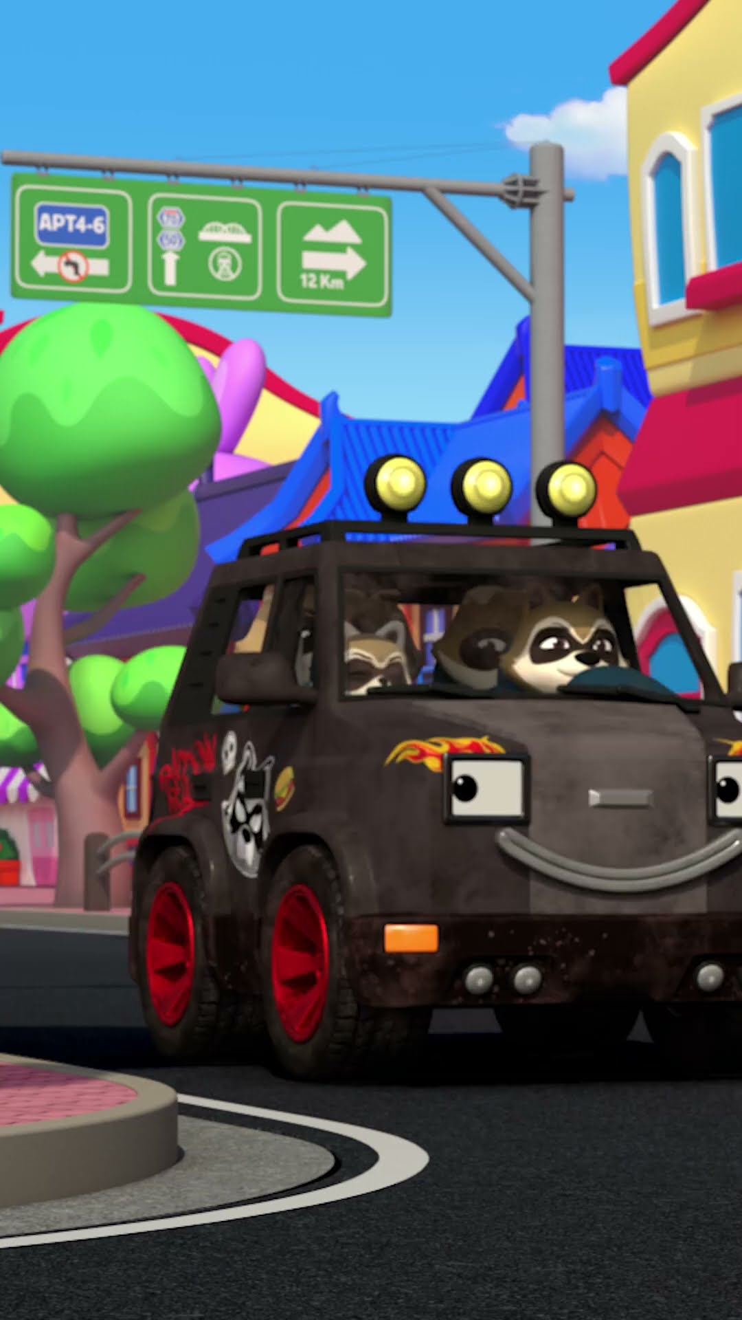 Mobil Polisi Menangkap Penjahat Rakun! #Shorts
