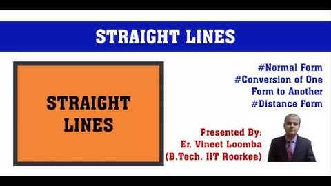 Straight Lines-3 | Class 11 (XI) | IIT-JEE | JEE Main and Advanced
