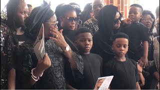 WIFE, CHILDREN AND FAMILIES ARRIVE JNR POPE BURIAL SERVICE.