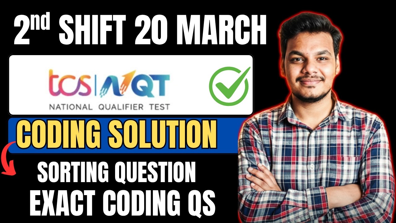 TCS NQT 20th March 2nd Shift Coding Questions | TCS NQT Today's Coding ...