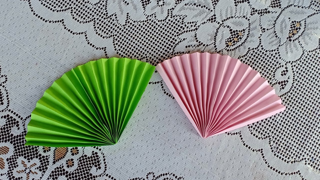 DIY craft |How to make DIY Hand Fan origami craft tutorial |cute Hand Fan| พัดลมมือน่ารัก