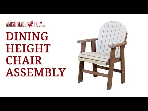Amish Made Poly Dining Height Chair Assembly Youtube