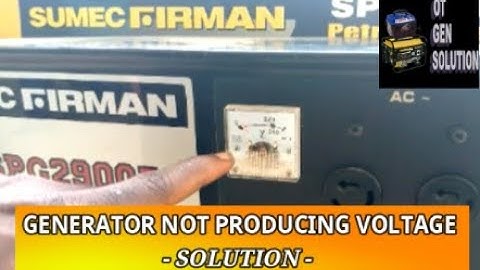 Generator not producing voltage(electric current)- SOLUTION