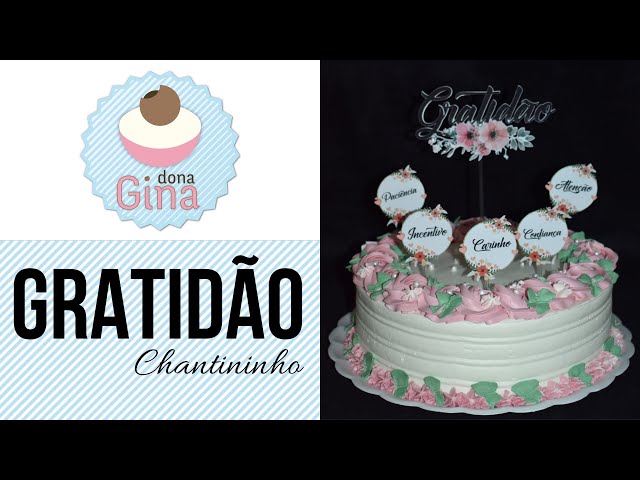 Bolos Decorados De Gratidão  Decoração do bolo de aniversário