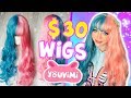 TRYING ON $30 DOLLAR WIGS!! THEY WERE CUTE!! Youvimi Wig Review