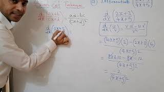 Shortcut of quotient rule in differentiation.
