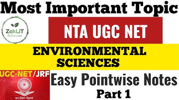 🔴Important FAQ UGC NET Environmental Sciences