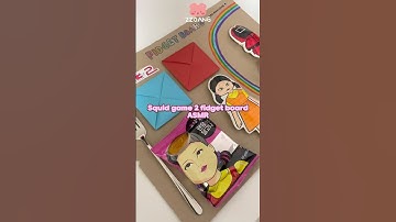 rating my fidget board ASMR #squidegame 2 #diy #paperdiy #fidgetboard #satisfying