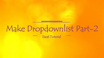 #16-How to create a drop down menu with Data Validation in Excel (Part-2)