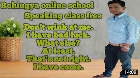 English speaking course for Rohingya students