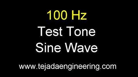 100Hz Test Tone Sine Wave - One Hour