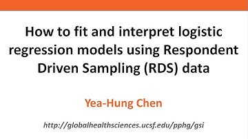 BSS Data Analysis - Logistic regression models using RDS data