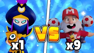 EKİPLE 1 MORTİS VS 9 DYNAMİKE !!! - Brawl Stars