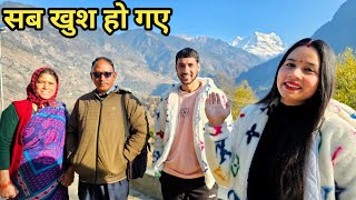 अचानक मायके जाकर पापा को सरप्राइज दे दिया || Preeti Rana || Pahadi lifestyle vlog || Giriya Village