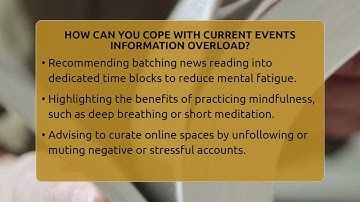 How Can You Cope With Current Events Information Overload? - Anecdotes in Quotation