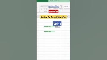 Current Date & Time | Excel shortcut #shorts #excel #exceltips