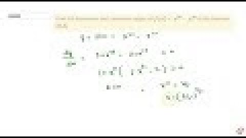 JEE MAINS 2018 Find the maximum and minimum values of `f(x)=x^(50)-x^(20)` in the interval `[0,1...