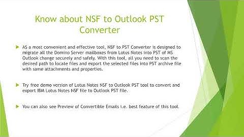 Lotus Notes to Outlook PST Converter Software