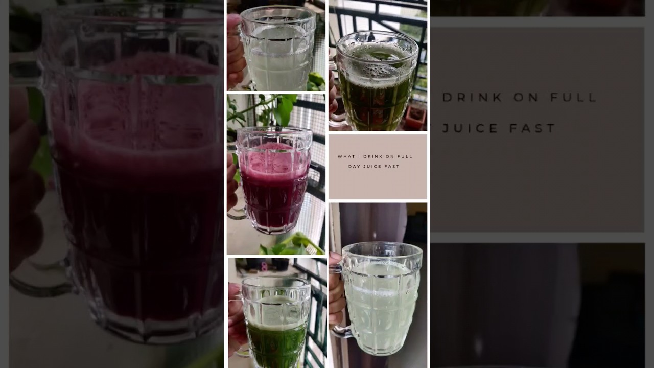 What I drink on a day of juice fasting #shorts #juicefasting #satvic