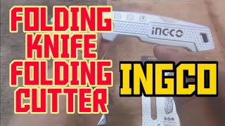 Pisau Lipat Alumunium SK5 INGCO HUK6236 Utility Cutter Folding Knife