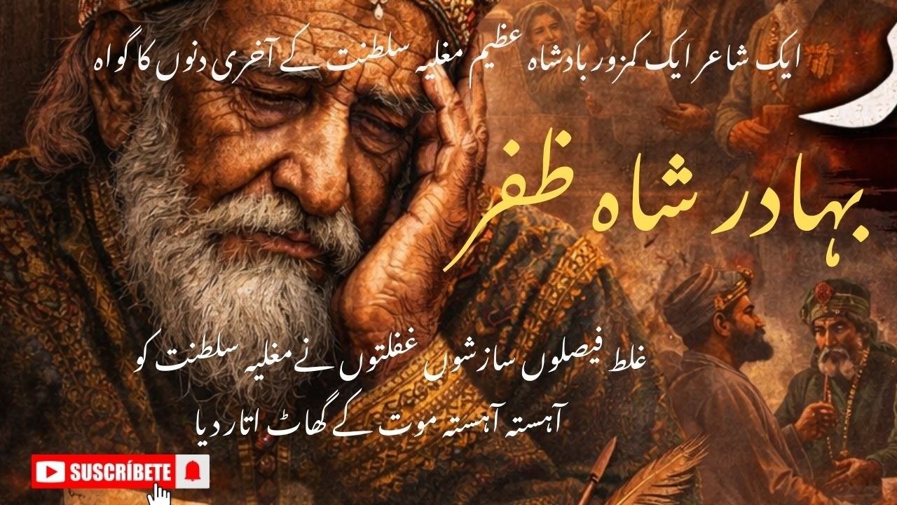 a poet a weak king Bahader Shah Zafer||last witness of fall of Mughals ||غفلت مغلیہ سلطنت کو لے ڈوبی