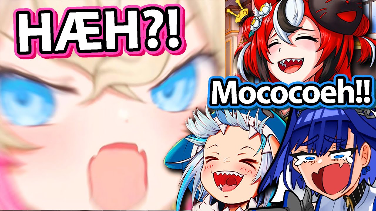 HoloEN Loses It After Hearing Mococo's Accent Live On Stream 【Hololive EN】