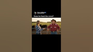 How does he feed his cows?! 😅 #veo3 #ai #Google #Gemini #flow #comedy