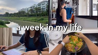 life in singapore | 8-5 wfh corporate life,laundry routine,groceries,home cooked meals, #wfh #vlog