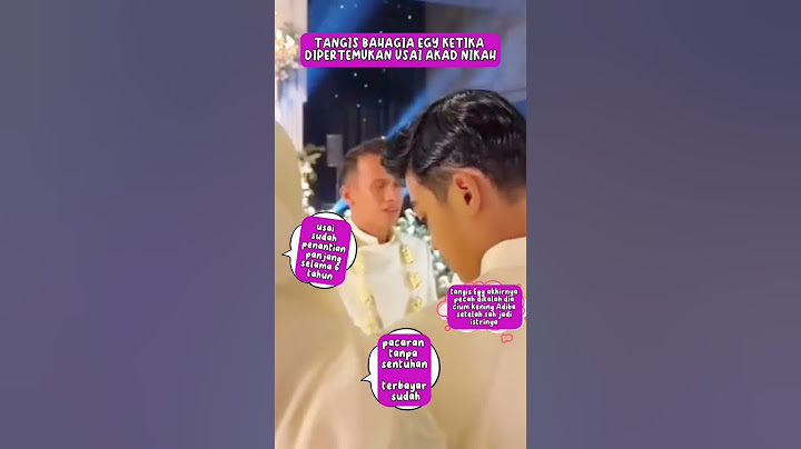 TANGIS EGY PECAH KETIKA PERTAMA KALI CIUM KENING ADIBA USAI AKAD NIKAH, PENANTIAN 6 TAHUN TERBAYAR