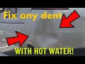 Fixing bumper dents with hot water (easy, no cost)