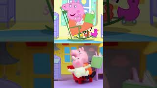 Tales VS Toys: George Pig Plays The Floor Is Lava #shorts #georgepig #peppapig #toys #toyplay