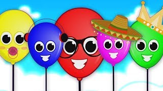 баллон Палец семья | песня воздушного шара | рифма для детей | Balloons Finger Family