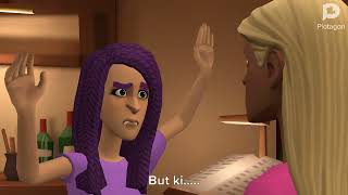 Kelly and Kiara at the Restaurant (My Fifth Plotagon Video)